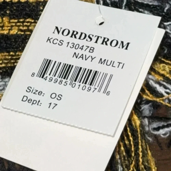NWT lulla collection by bindya fashion scarf from nordstrom navy multi color - Picture 7 of 7